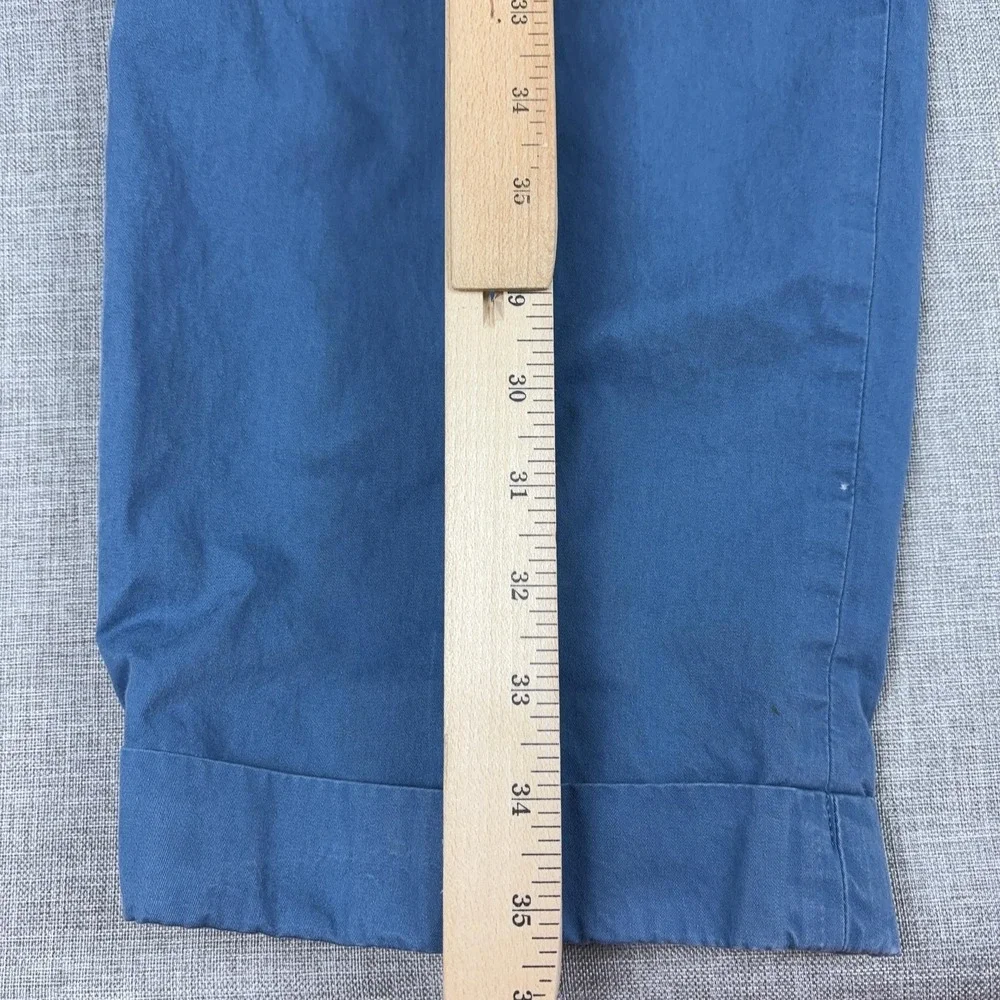 Brooks Brothers Pants Mens 38x32 Blue Cotton Chino Pleated Classic Casual